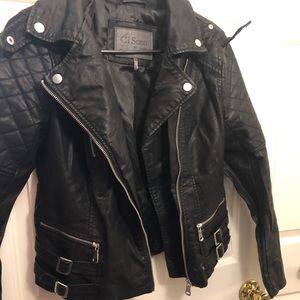 Black leather jacket